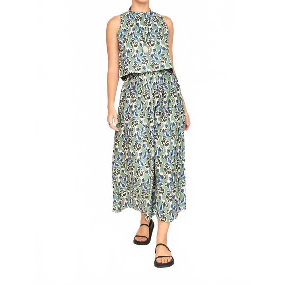 NEW MIRTH verona midi skirt in mint orchid